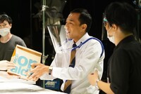 CM撮影中の様子。