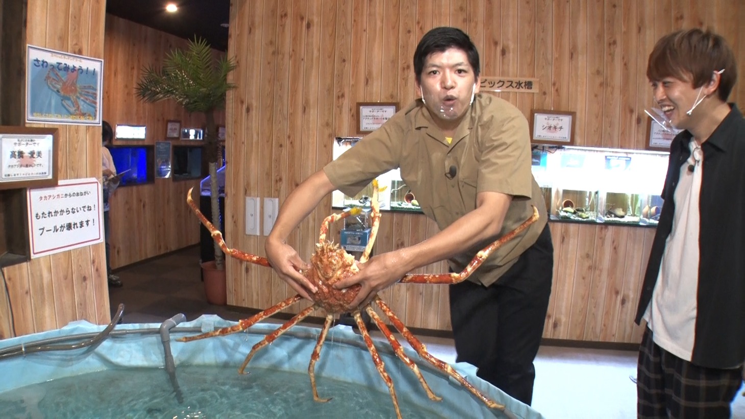 からし蓮根によるリポートのワンシーン。(c)関西テレビ