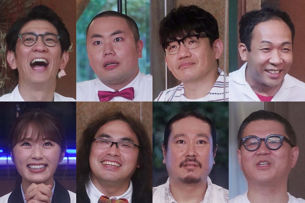 「お笑い脱出ゲーム」に出演するプレーヤー8人。(c)フジテレビ