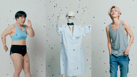 キールズ ブランドパートナー就任ムービーより、ゆりやんレトリィバァと志尊淳。