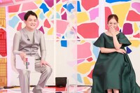 （左から）千鳥ノブと谷まりあ。(c)フジテレビ