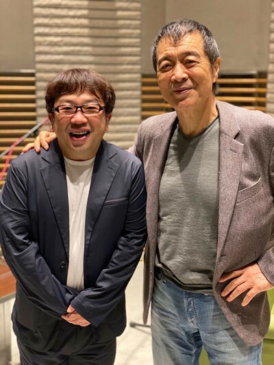 キャイ～ン天野（左）と矢沢永吉（右）。
