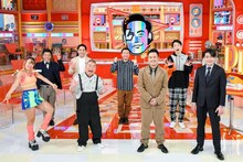 「有田プレビュールームSP」に出演する（前列左から）フワちゃん、出川哲朗、くりぃむしちゅー有田、平成ノブシコブシ吉村、（後列左から）エイトブリッジ、かまいたち。(c)TBS