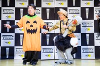 ダチョウ倶楽部の（左から）ジモンと上島。