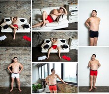 ETOILESのイメージモデルに起用されたとにかく明るい安村。