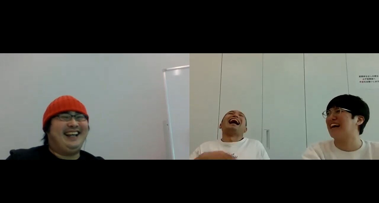 テレビ東京本社で行った鼎談の様子。