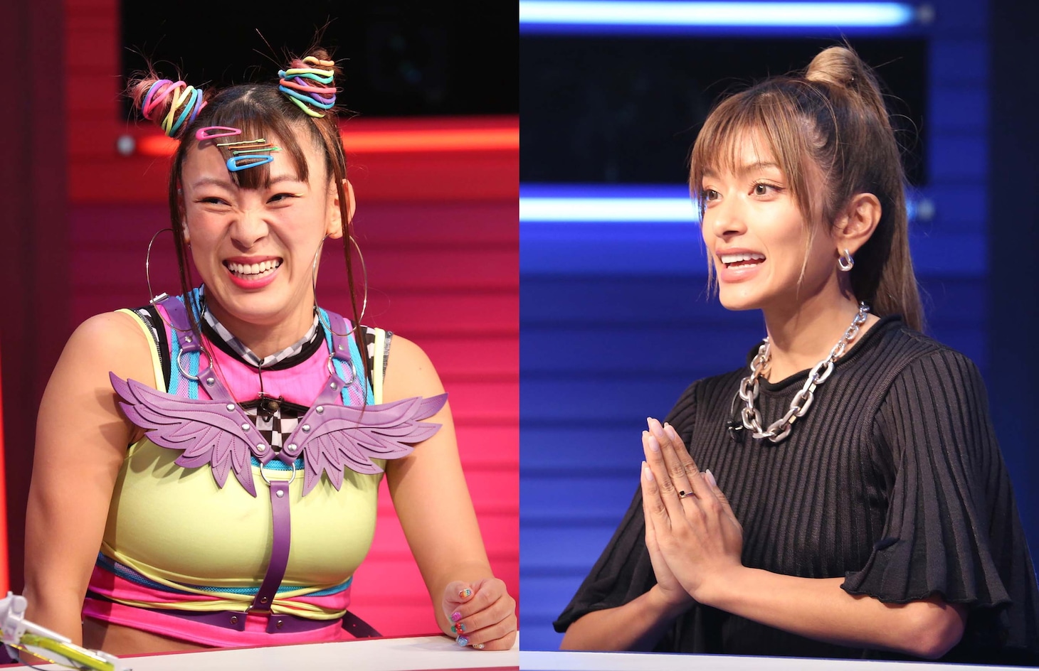 フワちゃんとローラ。(c)フジテレビ