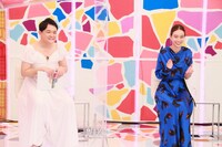 （左から）千鳥ノブ、滝沢カレン。(c)フジテレビ