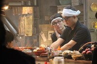 CM撮影中の様子。