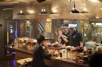 CM撮影中の様子。