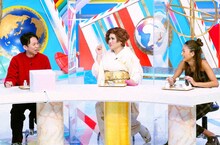 左から有吉弘行、IKKO、池田美優。