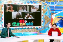 左から霜降り明星・粗品、有吉弘行。