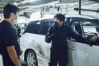 ファイトコレオグラファーとしても手腕を発揮した岡田准一のメイキングカット。