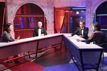 （左から）小池栄子、松本人志、中居正広、天海祐希。(c)フジテレビ