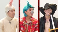 「ワンピース」の好きなキャラクターのコスプレを披露する四千頭身。