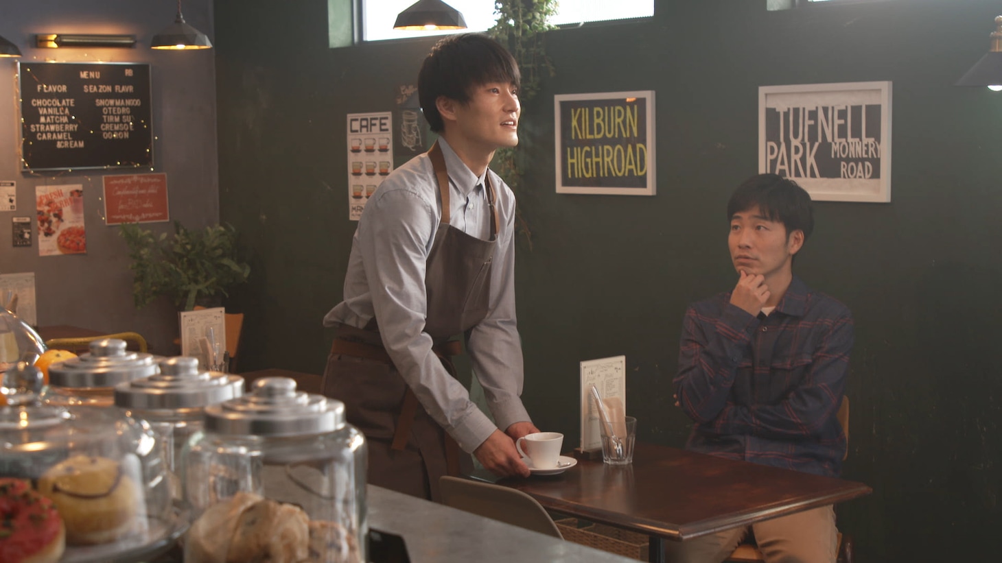 CM撮影中のジャルジャル。