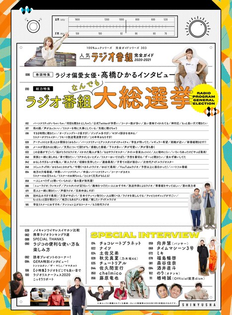 「人気ラジオ番組完全ガイド 2020-2021」より。