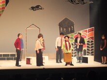 劇団かもめんたる第10回公演「HOT」初日の様子。