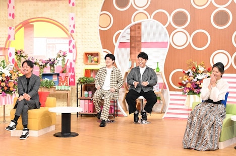 左から椎名桔平、土佐兄弟、福田萌子。(c)日本テレビ