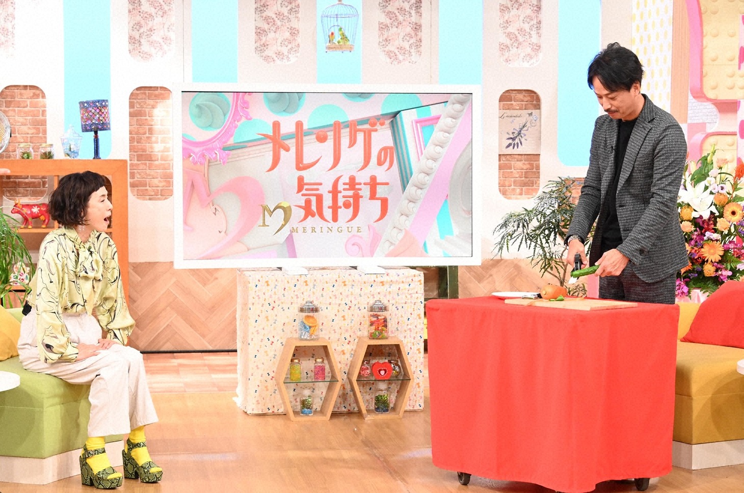 左から久本雅美、椎名桔平。(c)日本テレビ