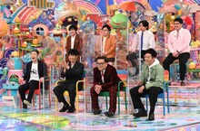 「アメトーーク！」の「もっとやれるはずだったのに…2020反省会」に出演する（前列左から）品川庄司、とろサーモン、（後列左から）タイムマシーン3号、マヂカルラブリー。(c)テレビ朝日