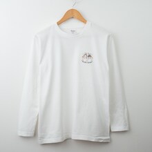 「ストレッチーズのプリ右でごめん」の長袖Tシャツ。