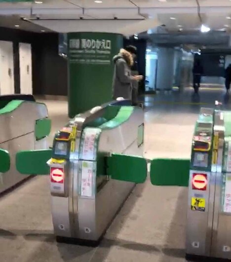 「切符を探す大水」の画像。