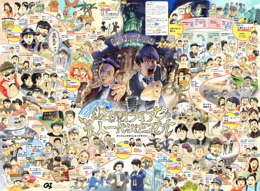 楽天ブックス限定の予約特典「ニューヨークの波乱万丈！ 芸人一代出世双六」。