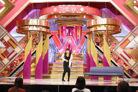 銀行強盗のネタを披露する吉住。