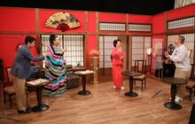 （左から）有吉弘行、マツコ・デラックス、仁支川峰子、ハナコ岡部。(c)テレビ朝日