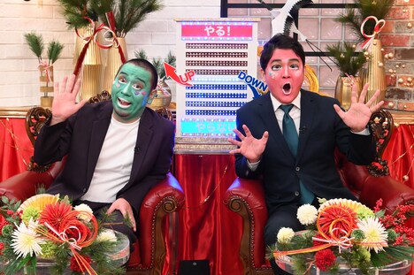 “異色肌”挑戦後の千鳥。