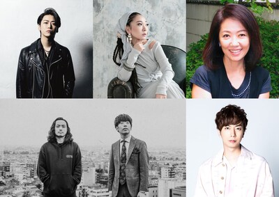 「さんタク生放送」にゲスト出演する（上段左から）亀梨和也、MISIA、浅田美代子、（下段左から）Creepy Nuts、河合郁人。