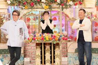 「奇跡の1枚2021」に出演する（左から）ロンドンブーツ1号2号・田村淳、小芝風花、ブラックマヨネーズ小杉。(c)テレビ朝日