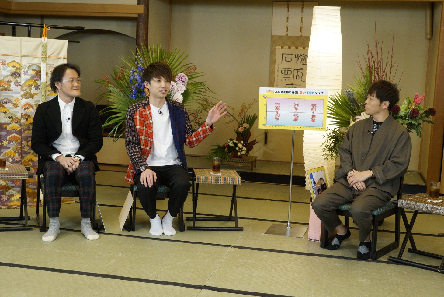 左からアインシュタイン、陣内智則。(c)読売テレビ