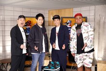 「スーパースニーカーピーポー ～Super Sneaker People～」#1に出演する（左から）レイザーラモンRG、山下健二郎、佐藤隆太、マテンロウ・アントニー。