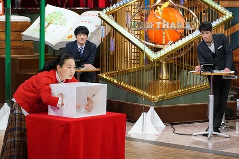 「クイズ！あなたは小学5年生より賢いの？炎のリベンジ1000万円SP」のワンシーン。(c)日本テレビ