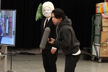 「さんまのお笑い向上委員会」に出演する、TKO木下とマヂカルラブリー野田クリスタル。