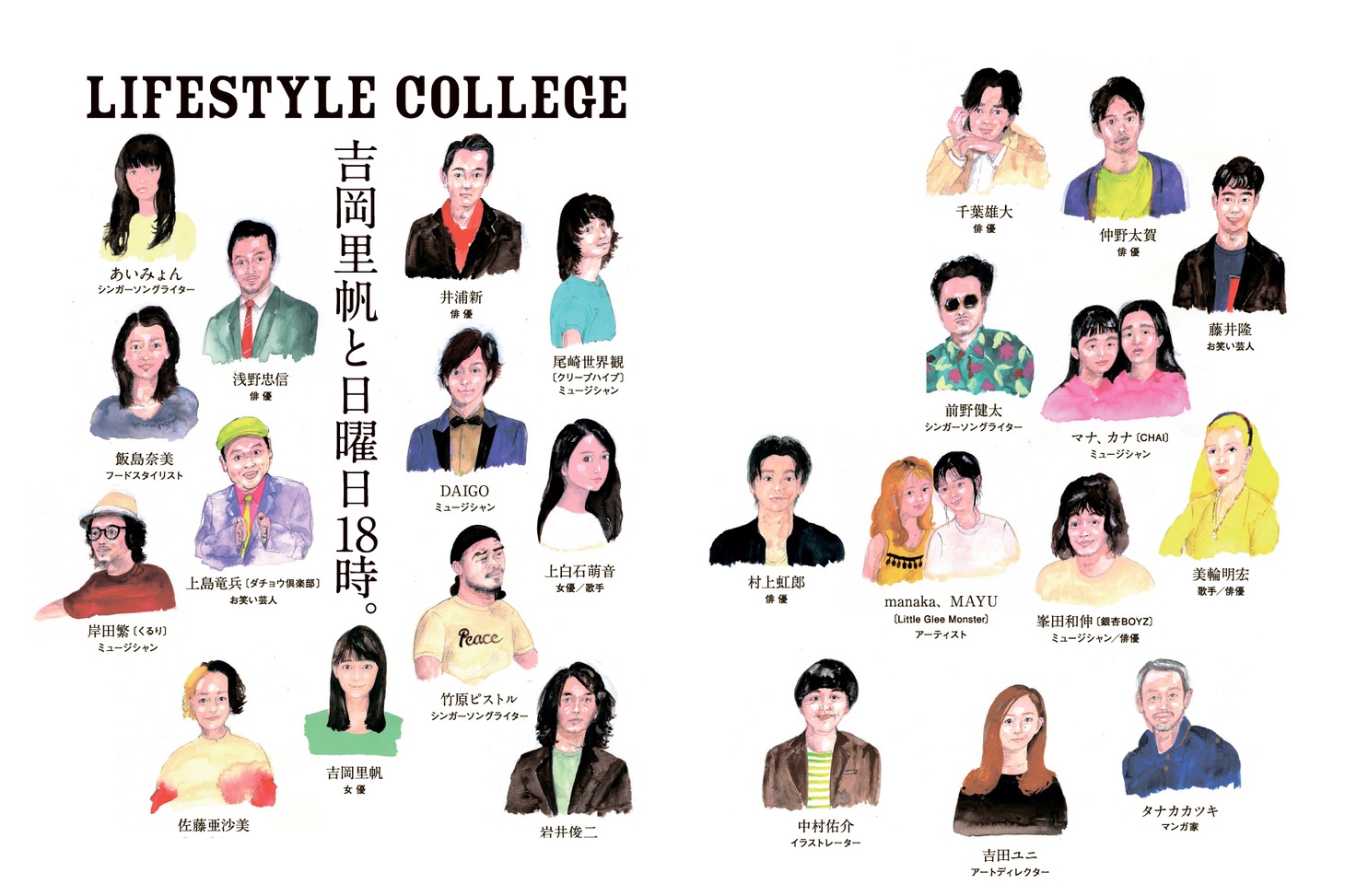 「LIFESTYLE COLLEGE 吉岡里帆と日曜日18時。」より。
