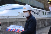 「池上彰が緊急取材！どうなる!?リニア新幹線」のワンシーン。(c)静岡朝日テレビ
