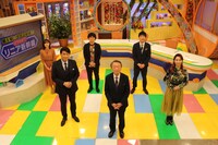 「池上彰が緊急取材！どうなる!?リニア新幹線」の出演者たち。(c)静岡朝日テレビ