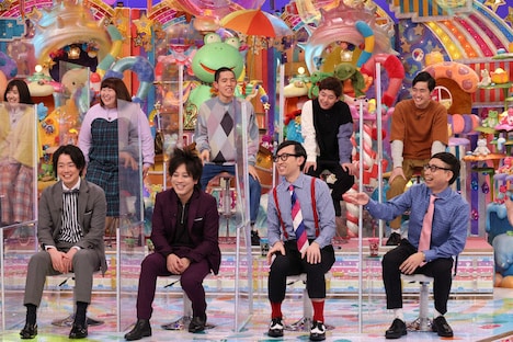 （前列左から）ぺこぱ、おいでやすこが、（後列左から）3時のヒロイン福田、3時のヒロインかなで、四千頭身。(c)テレビ朝日