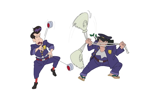 左からヨーヨー、給食袋。