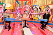 かまいたちと森七菜（中央）。(c)TBS