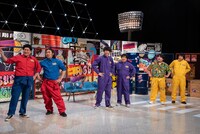 左からビスケットブラザーズ、ニッポンの社長、空気階段。