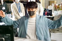 CM撮影中の様子。