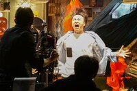 CM撮影中の様子。