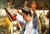 CM撮影中の様子。