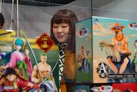 CM撮影中の様子。