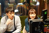 CM撮影中の様子。