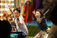 CM撮影中の様子。